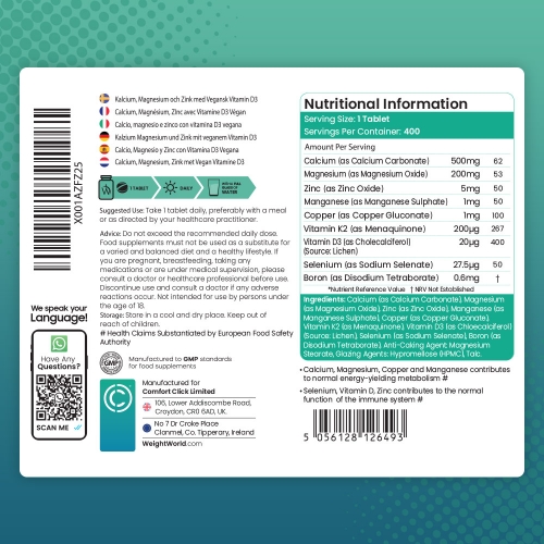 Calcium, Magnesium and Zinc with Vitamin D3