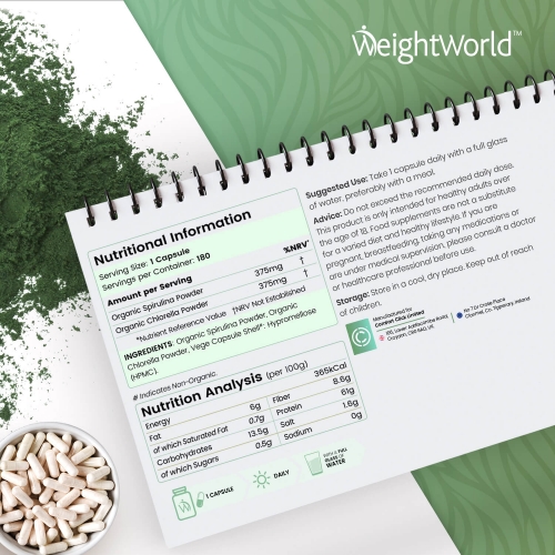 Organic Spirulina and Chlorella Capsules