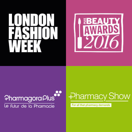 An award image with four different health and beauty awards for the company